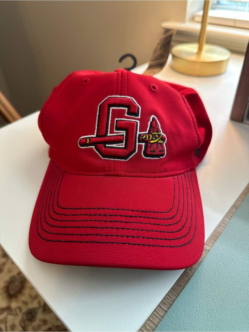 Atlanta Braves 47 Brand Red Baseball Cap with Black Accent